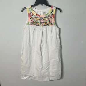 J.Crew Linen Floral Embroidered Tunic Dress